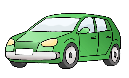 ls-44-komm-vorbei--mit-dem-auto Zeichnung von einem gruenen Auto