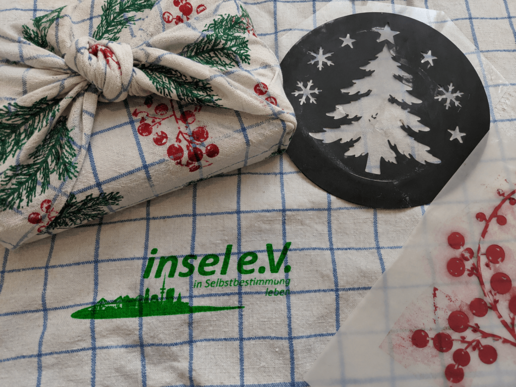 Siebdruck x Furoshiki – Bedrucktes Stoff-Geschenkpapier